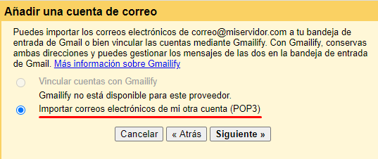 Importing via POP3
