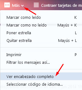 Viewing headers in Yahoo
