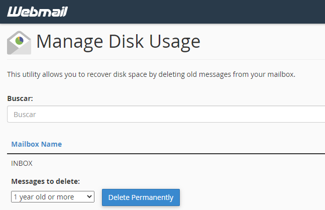 Deleting old emails from the server
