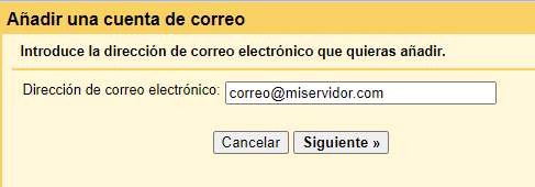 Email account to import