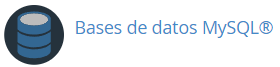Botón Bases de datos MySQL